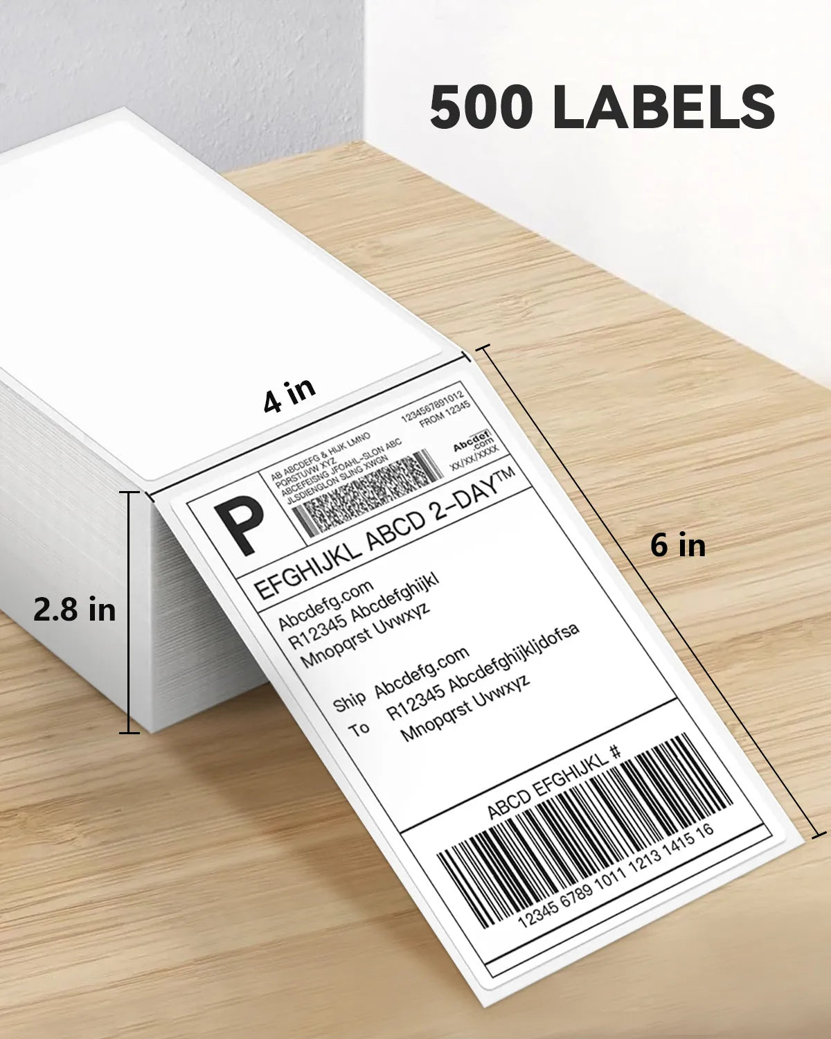 500 of Ndyin's 4″ x 5″ Thermal Shipping Labels