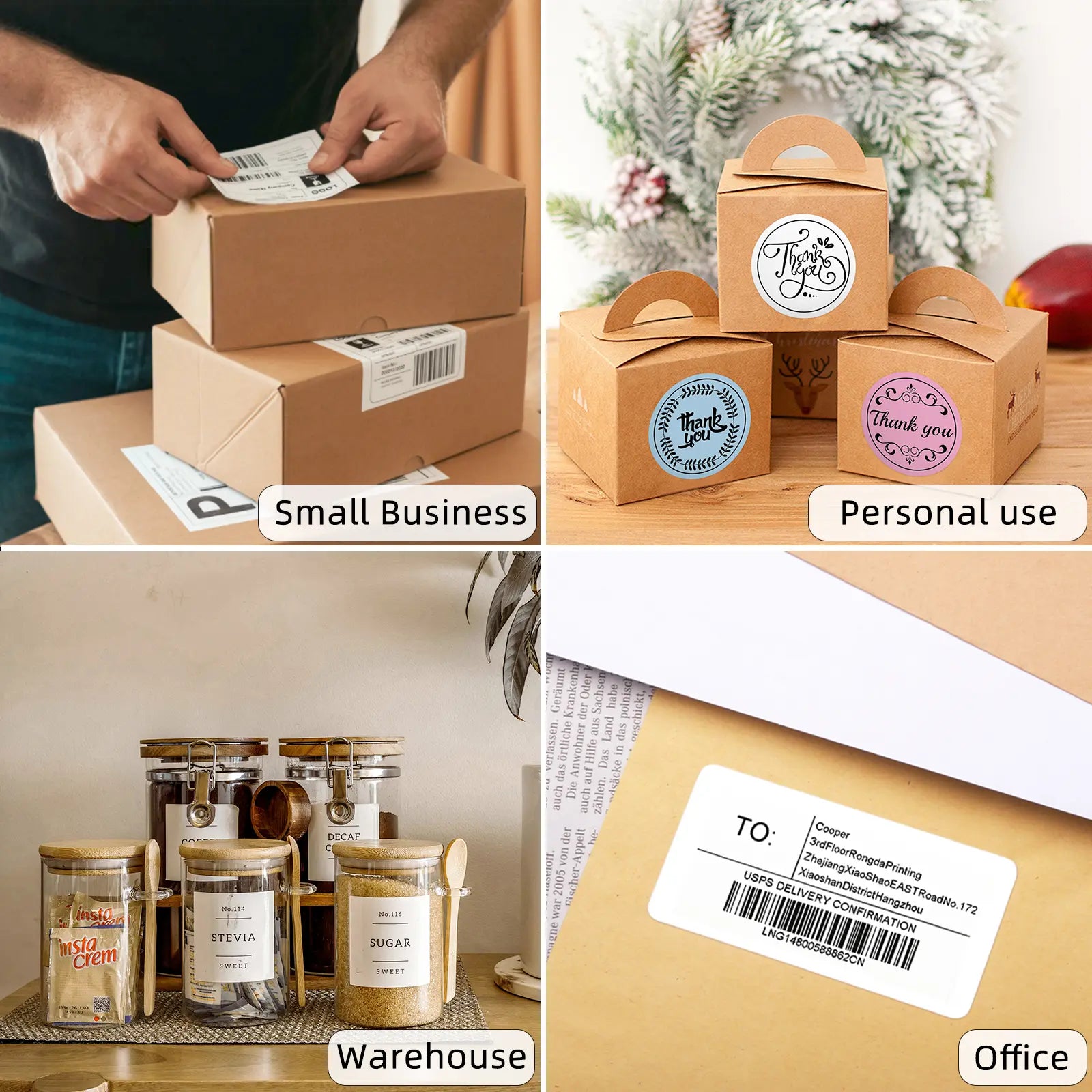 The Y812 shipping label printer is ideal for small business owners, gift packaging, home use, and office settings.