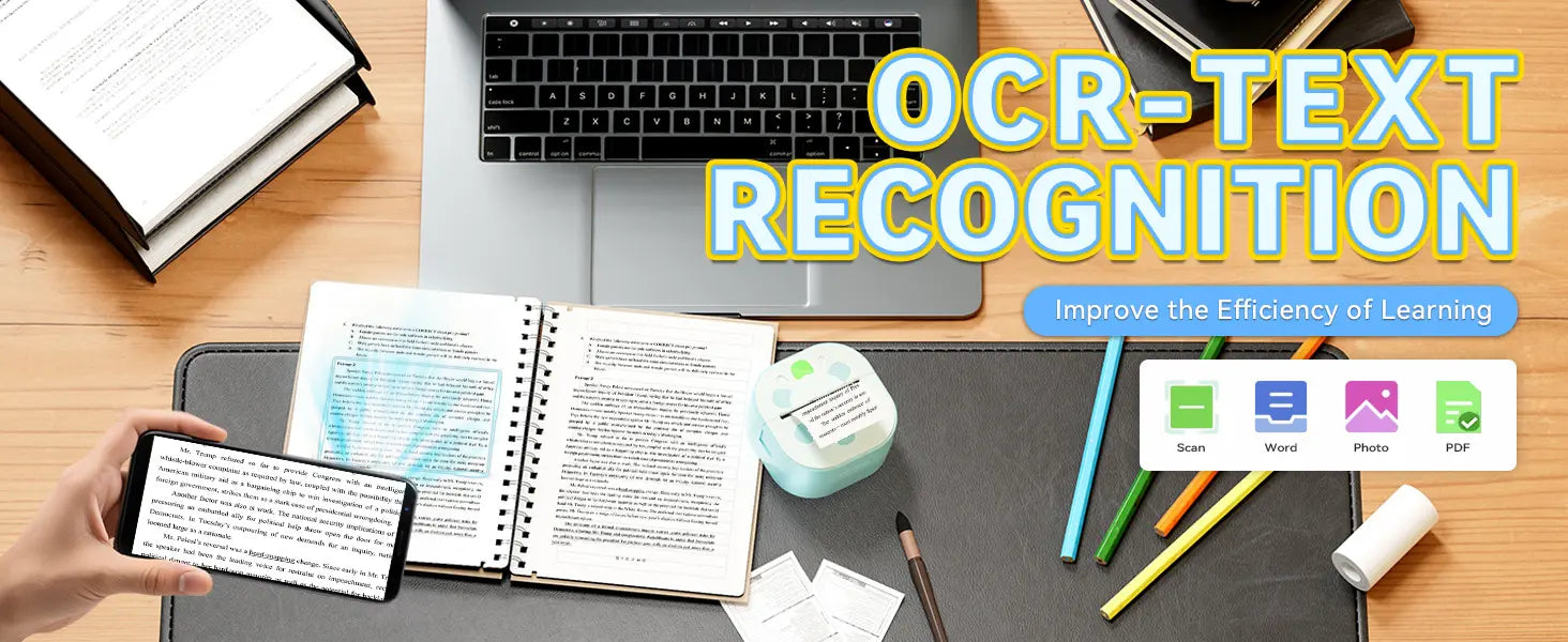 Ndyin D21 app supports OCR text recognition for fast note digitization and content extraction on the go.