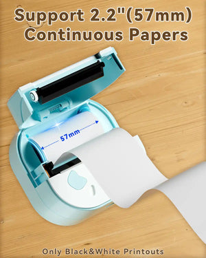 Supports 2.2" (57mm) wide thermal paper rolls for continuous label and receipt printing.