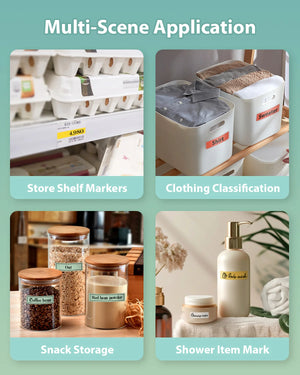 Ndyin N12 label maker ideal for store shelf markers, clothing classification, and snack organization