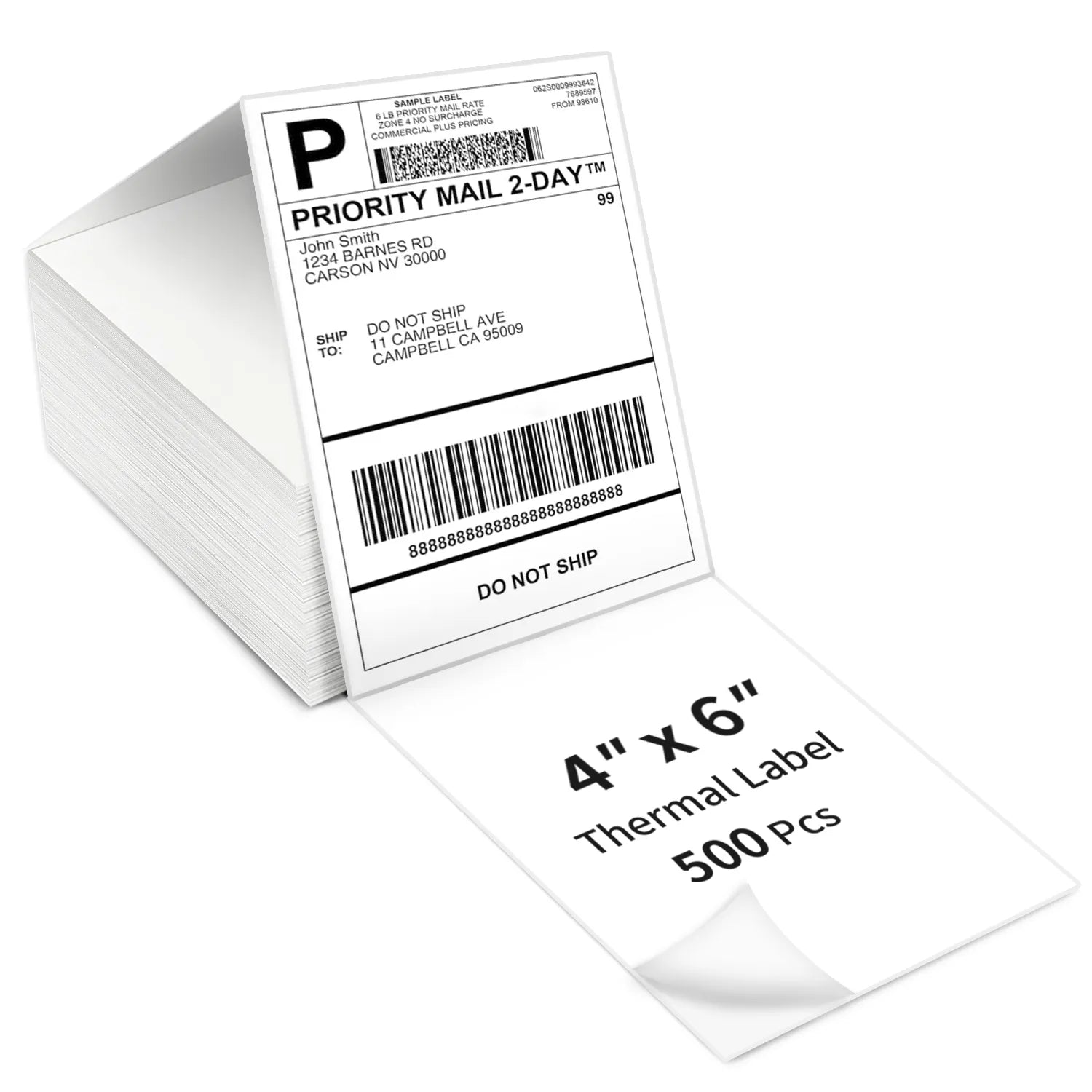 NDYIN 4"x6" Fan-fold Direct Thermal Shipping Labels